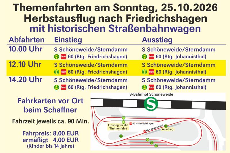 Themenfahrten am 25.10.2026